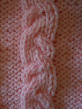 free knitting pattern - garden path cable stitch